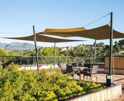Vue sur la terrasse